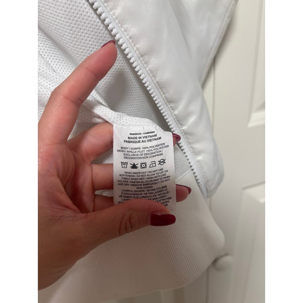 Nike White Medium Hooded Windbreaker Jacket - Picture 6 of 7